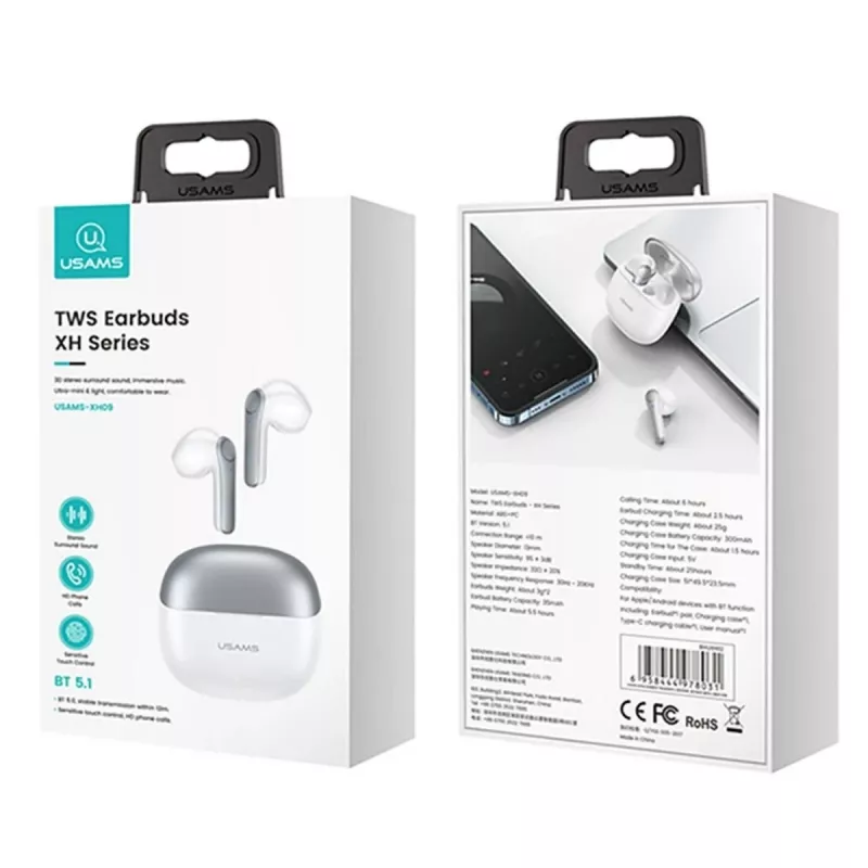 Cuffie USAMS TWSXH Series Dual Mic Wireless blu/blu BHUXH03