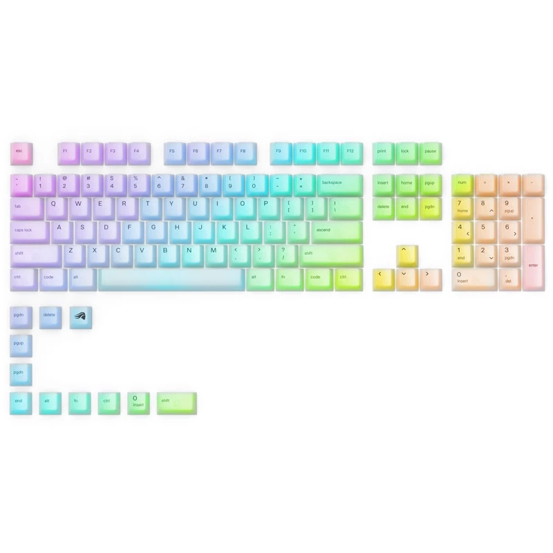Set di keycap meccanici Triton Glorious Polychroma RGB — 115 tasti, profilo sagomato