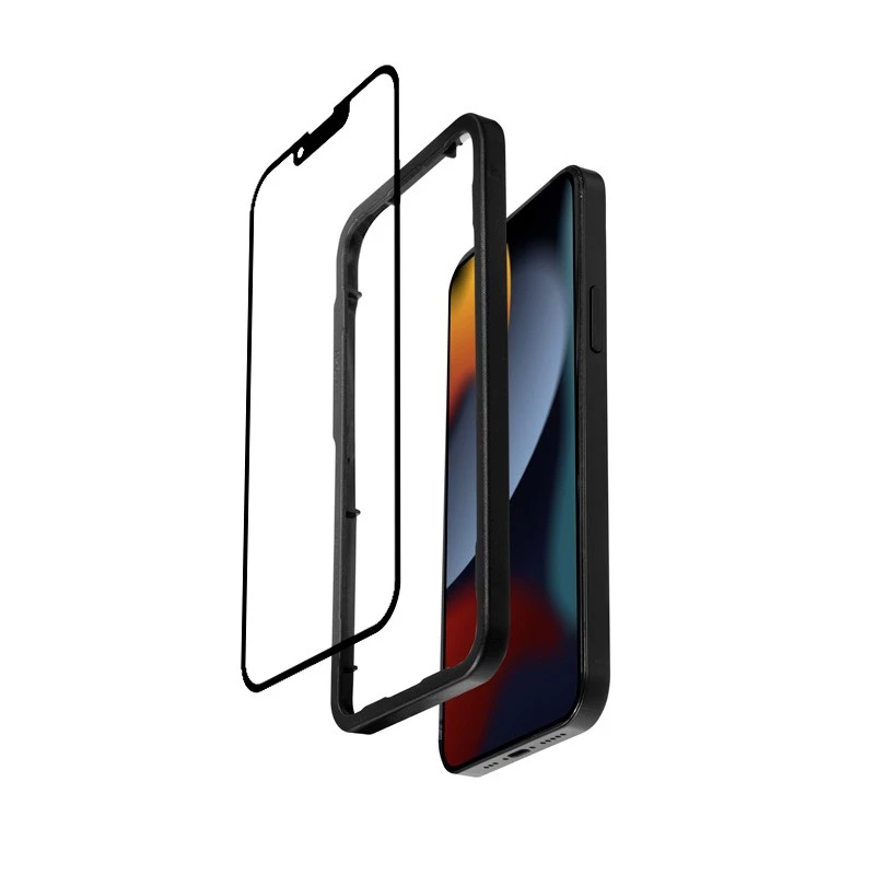 Vetro temperato protezione display Crong per iPhone 16e / 14 / 13 / 13 Pro — copertura totale 3D