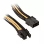 Cavo SilverStone PCI 8 pin a PCIe 6+2 pin, 250 mm – nero/oro