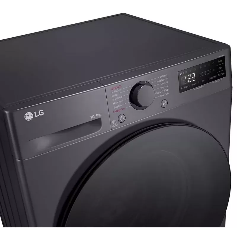 LG F4DR510S2M lavatrice con asciugatrice 10 kg / 6 kg 1400 giri/min nero