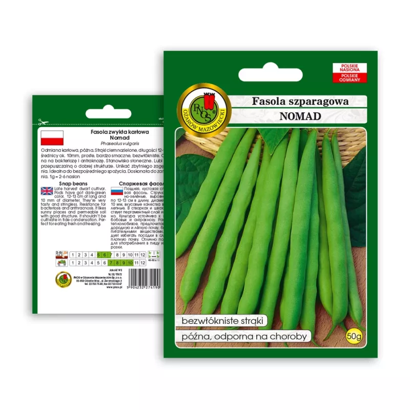 Semi di fagiolo Nomad Green Dwarf, 50g - semi di ortaggi
