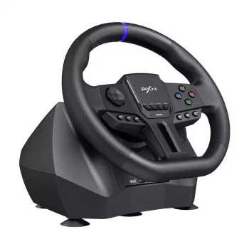 Volante da gaming PXN PXN-V900 Gen2 con sensibilità regolabile e feedback a vibrazione