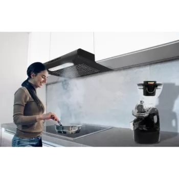 Cappa aspirante da incasso MPM MPM-61-PX-73, acciaio inox nero, 600×190×560 mm, 175 m³/h, filtro ai carboni attivi