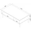 PALAZZO BIS tavolo/panchina 110x60x40 bianco opaco