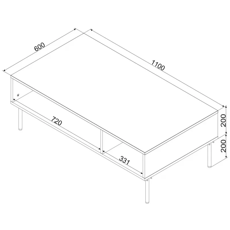 PALAZZO BIS tavolo/panchina 110x60x40 bianco opaco
