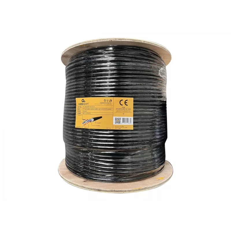 Cavo di rete Gembird FPC-6004GE-SO-OUT 305 m Cat6 F/UTP nero