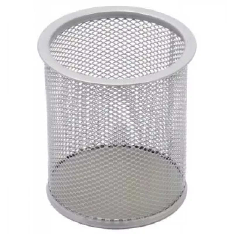 Astuccio portapenne Forpus, rotondo, argento, vuoto, metallo perforato 1005-009