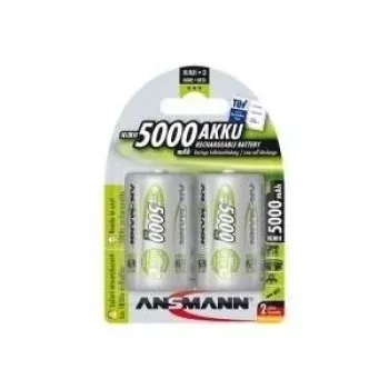 Batteria Ansmann blister 2 x accu NiMH Mono/D 5000 mAh