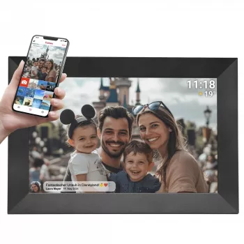Denver PFF-1024BMK2 cornice digitale nero 25,6 cm (10,1 inch) touchscreen Wi-Fi