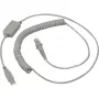 Datalogic cavo USB, cavo di collegamento USB a spirale, a spirale, grigio, 2 m, adatto per tutti gli scanner a mano (90A051922)
