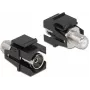 Modulo keystone connettore femmina IEC a connettore femmina F nero DeLOCK 86855