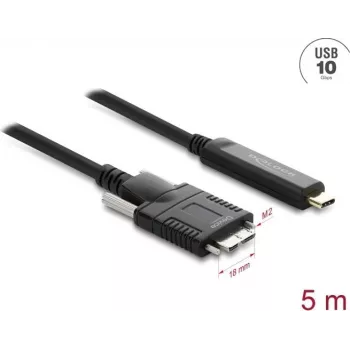Delock 83623 cavo ottico attivo USB 10 Gbps, da USB Type-C a Micro-B, 5 m