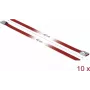 Fascette DeLOCK 18783 acciaio inox rosso 400 mm 10 pz.