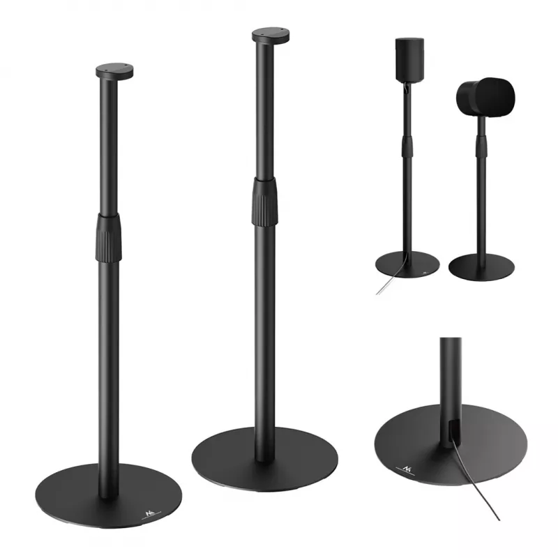 Supporto da terra MACLEAN MC-496 per Sonos Era 100 e 300, regolabile in altezza 682–1068 mm