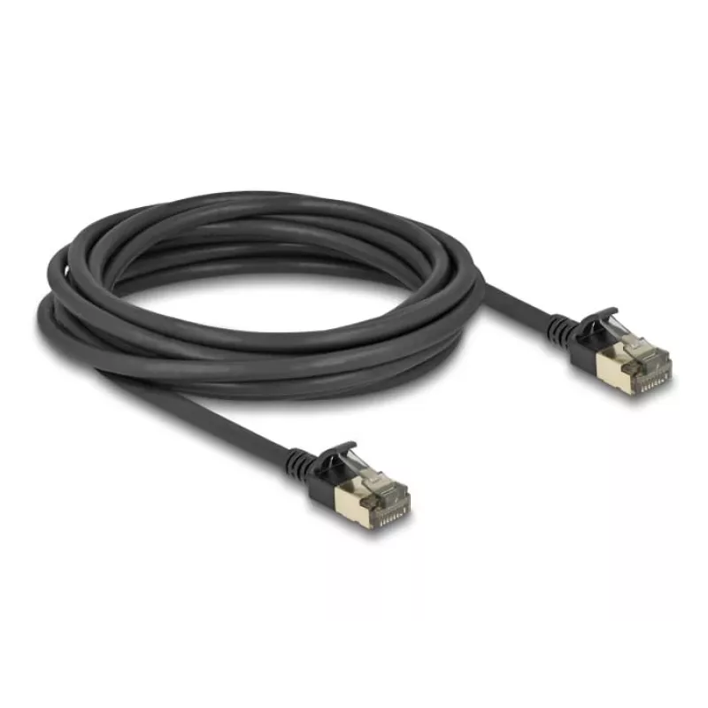 Cavo di rete DeLOCK RJ45 Cat.8.1 F/FTP slim Pro 5 m nero