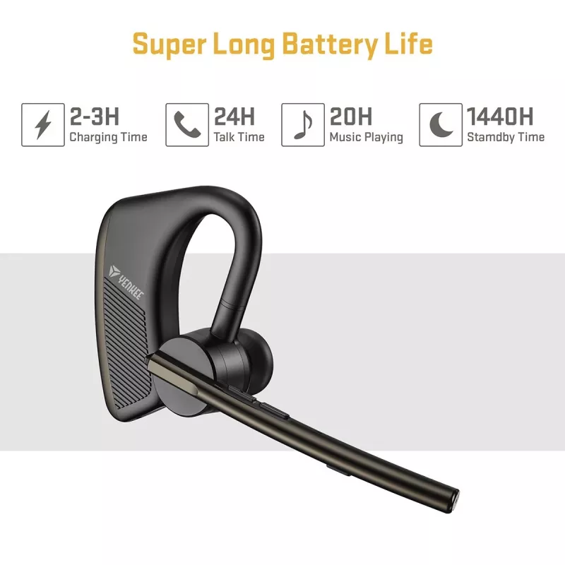 Auricolari con filo/Bluetooth YENKEE YHF F20BK – cuffie con microfono in linea per chiamate e audio