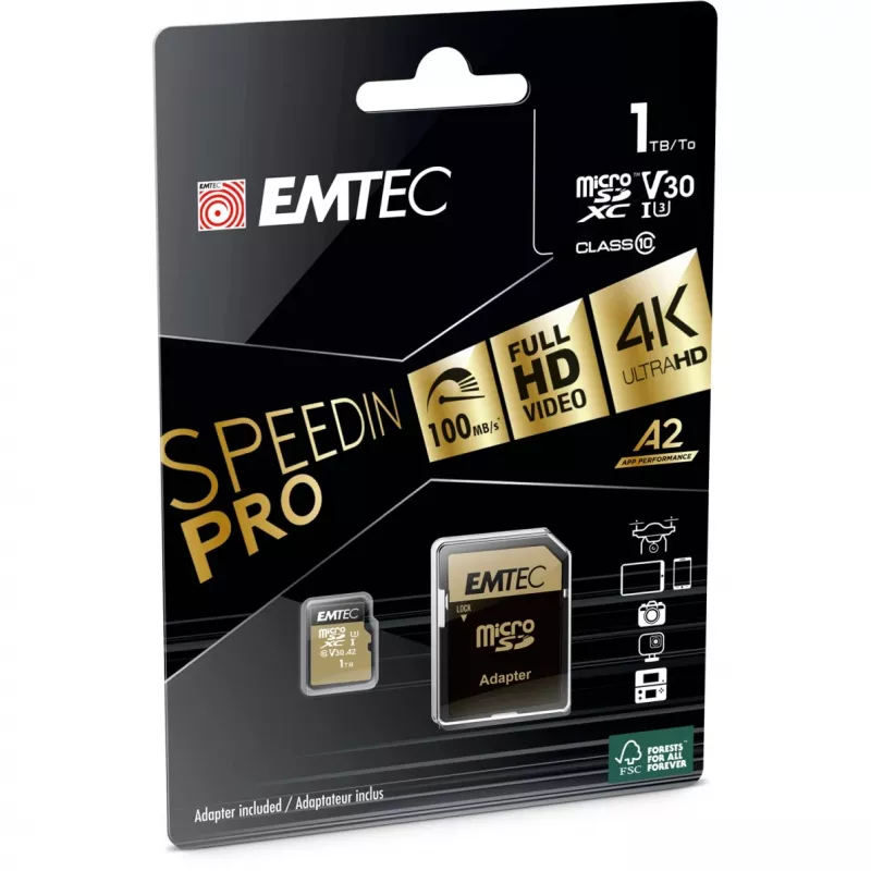 Emtec 1 TB MicroSDXC UHS-I scheda di memoria ECMSDM1TXC10SP