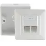 Presa di rete ShiverPeaks 74251-SET Cat 5e 2 porte da parete