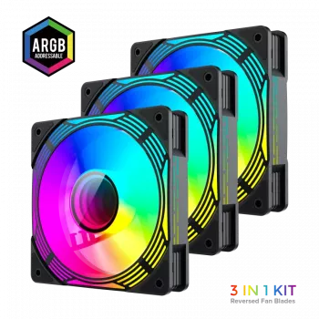 Gamemax | Ventola per case | KF300R BK | Nero