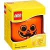 LEGO Storage Head zucca, piccolo, scatola contenitore arancione/nero