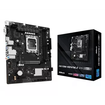 Scheda madre ASRock H610M-HDV/M.2 D5 Gen5 (LGA1700, mATX, DDR5, PCIe 5.0)