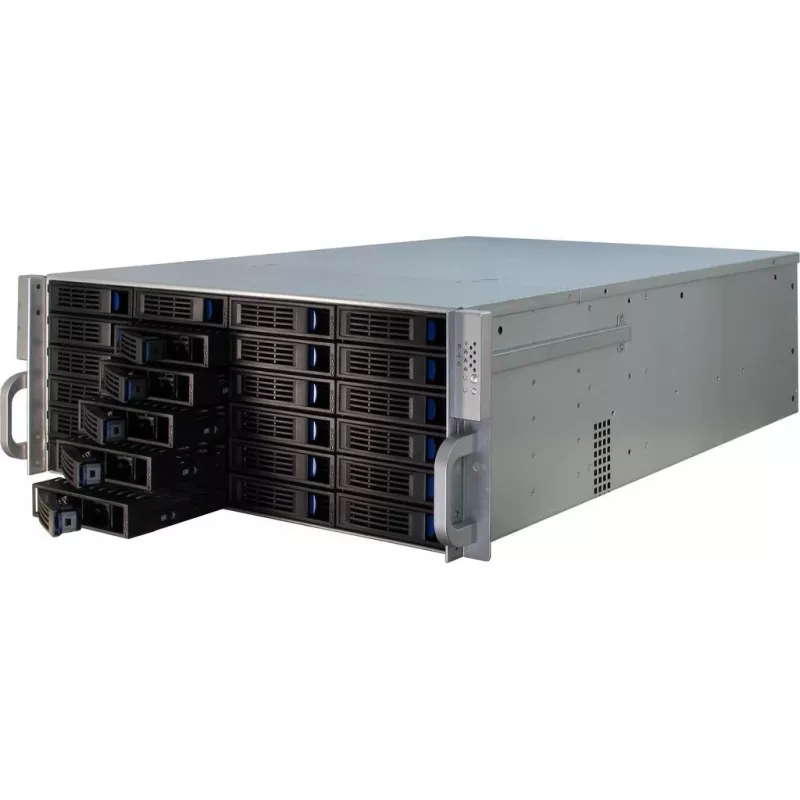 Case per server Inter-Tech 4U-4424 rack nero, argento