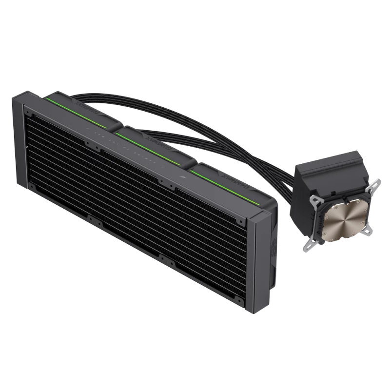 Gamemax | Dissipatore a liquido per CPU | HAILSTORM 360 LCD | nero
