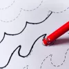 Set didattico Montessori penna scuola di scrittura con 18 tavole