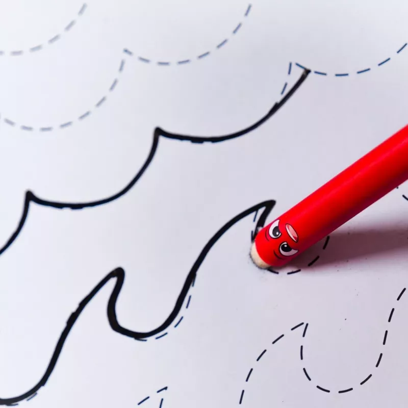Set didattico Montessori penna scuola di scrittura con 18 tavole