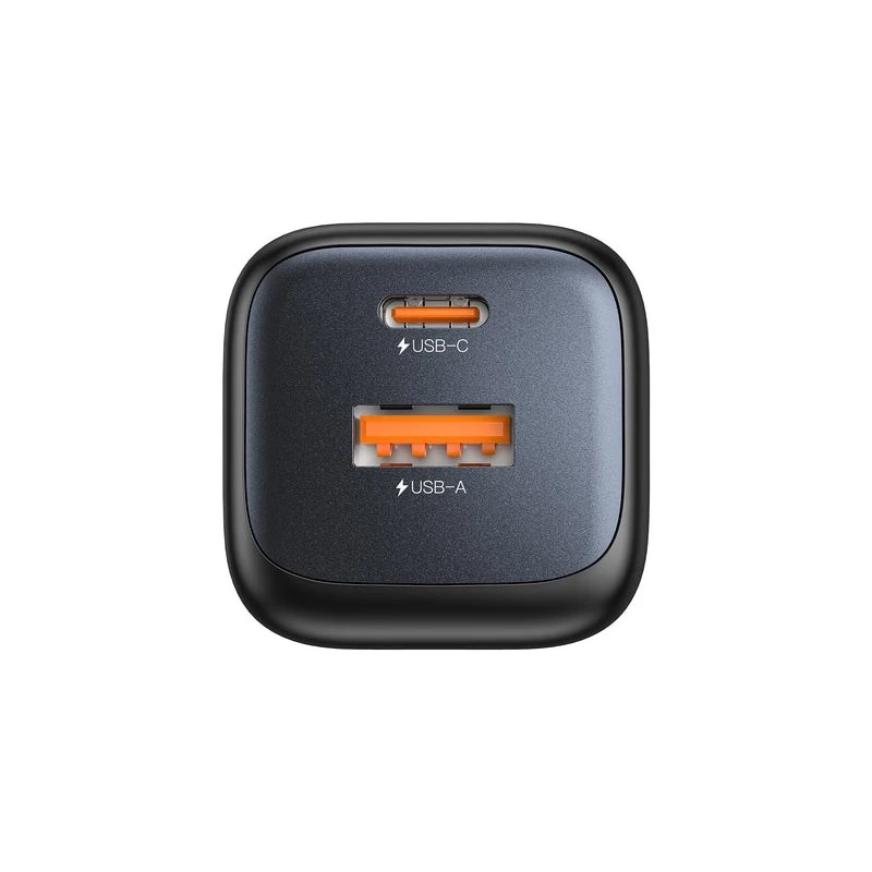 Caricabatterie da parete Unitek P1128ABK01-EU – 2 porte GaN USB‑C e USB‑A, 20W totali, nero