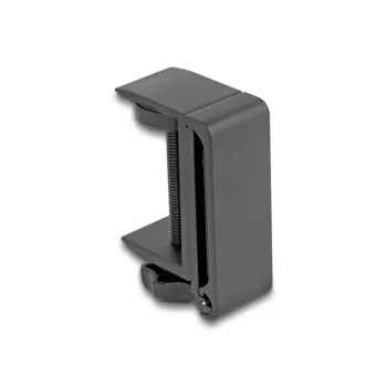 Delock - supporto per cuffie - regolabile, per montaggio a tavolo, alluminio - nero (18449)