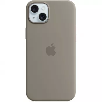 Custodia in silicone Apple iPhone 15 Plus MagSafe Clay