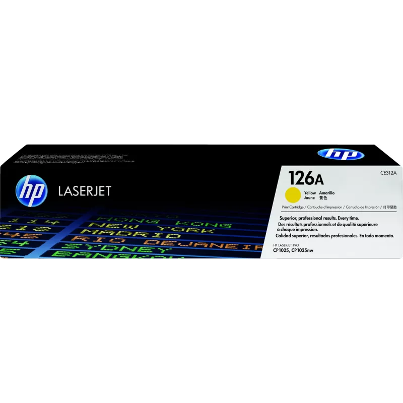 Cartuccia toner HP 126A giallo originale LaserJet, 1000 pagine, giallo, 1 pz.