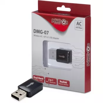 Inter-Tech DMG-07 – wireless – USB – WLAN / Bluetooth – Wi-Fi 5 (802.11ac) – 650 Mbit/s – nero (88888146)