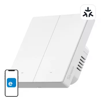 Interruttore a parete smart WiFi Matter SONOFF M5-2C-86W (2 canali)