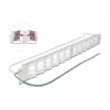 Patch panel 19 inch DELOCK 24 porte Keystone, porte inclinabili, scarico di trazione, 1U metallico
