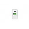 Caricabatterie rapido da parete NATEC RIBERA 12V 20W USB-C PD 3.0 + USB-A Samsung AFC bianco