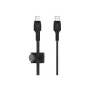 Cavo BoostCharge USB-C/USB-C in silicone intrecciato 2 m, nero