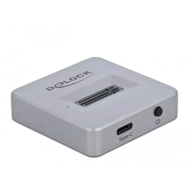 Delock M.2 docking station - adattatore di interfaccia - scheda M.2 NVMe - USB 3.2 (Gen 2) - argento