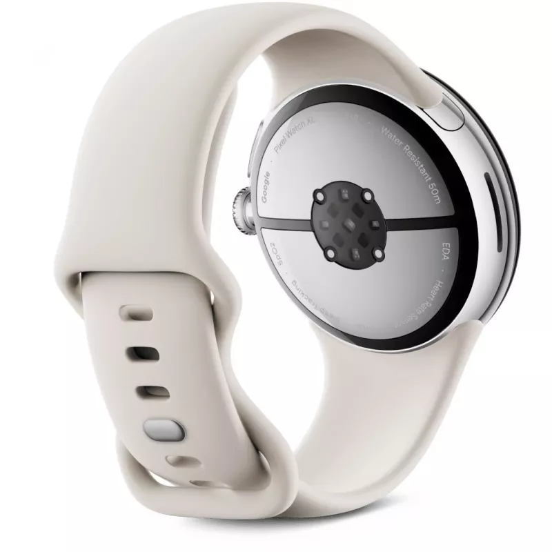 Google Pixel Watch 3 45 mm Wi-Fi smartwatch, argento lucido (Porcelain)