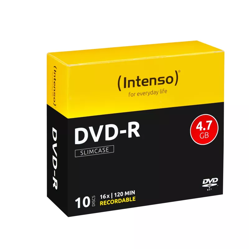 DVD-R Intenso 4,7 GB 16x 10 pezzi