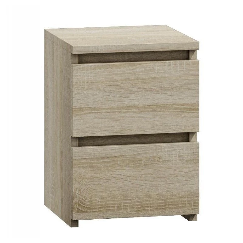 Comodino top e shop M2 SONOMA — comodino con 2 cassetti, rovere, 300×300×400 mm