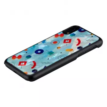 Custodia protettiva iKins per iPhone XR – nero design Poppin Rock