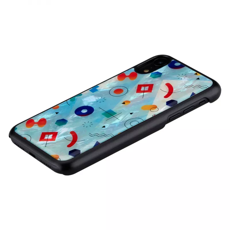 Custodia protettiva iKins per iPhone XR – nero design Poppin Rock