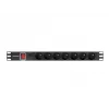 LANBERG PDU-07E-0200-IEC-BK PDU 1U 10A 7 prese francesi 2m nero