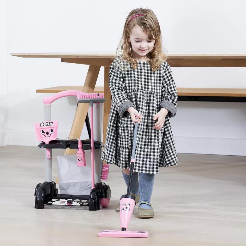 Carrello pulizia giocattolo CASDON Hetty elettrodomestico per bambini rosa