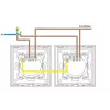 Interruttore touch singolo Spring modello 0 vetro nero