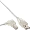 Cavo Microconnect USBAB5ANGLED-L USB 2.0 5 m USB A USB B bianco