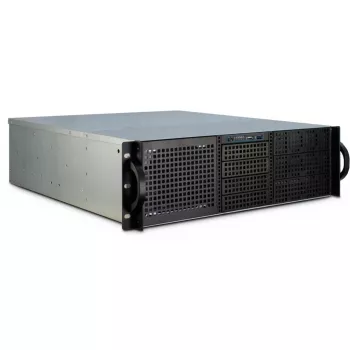 Inter-Tech 3U-30248 Rack nero, acciaio inox